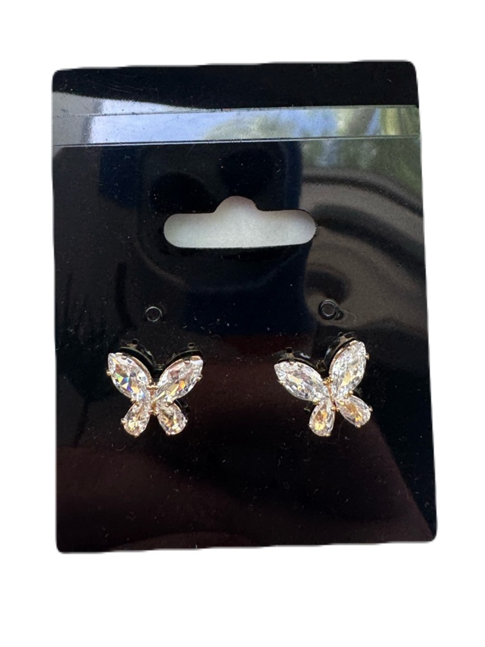 Butterfly Rhinestone Stud Earrings